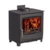 Woodwarm Fireview Eco Contemporary 5 stove in metallic black