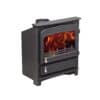 Woodwarm Fireview Eco 5kW Vintage Inset stove in metallic black