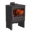 Woodwarm Fireview Eco Traditional 5 Log Store stove in metallic black
