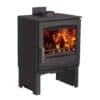 Woodwarm Fireview Eco Contemporary 7 Log Store stove in metallic black