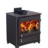 Woodwarm Fireview Eco Vintage 7 stove in metallic black