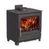Woodwarm Fireview Eco Traditional 7 stove in metallic black