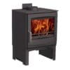 Woodwarm Fireview Eco Contemporary 9 Log Store stove in metallic black