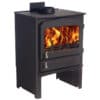 Woodwarm Fireview Eco Vintage 9 Log Store stove in metallic black