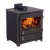 Woodwarm Fireview Eco Vintage 9 stove in metallic black