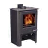 Woodwarm Phoenix Fireblaze 6kW Eco Tall Convector stove in metallic black