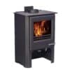 Woodwarm Phoenix Firebug 8kW Eco Tall Convector stove in metallic black