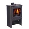 Woodwarm Phoenix Firegem 5kW Eco Tall Convector stove in metallic black