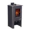 Woodwarm Phoenix Firewren 4kW Eco Tall Convector stove in metallic black