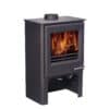 Woodwarm Phoenix Fireblaze 6kW Eco Tall stove in metallic black