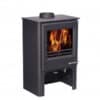 Woodwarm Phoenix Firebug 8kW Eco Tall stove in metallic black