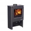 Woodwarm Phoenix Firegem 5kW Eco Tall stove in metallic black